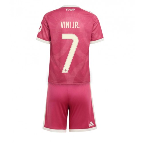 Stroje piłkarskie Real Madrid Vinicius Junior #7 Koszulka Trzeciej dla dzieci 2026-27 Krótki Rękaw (+ szorty)